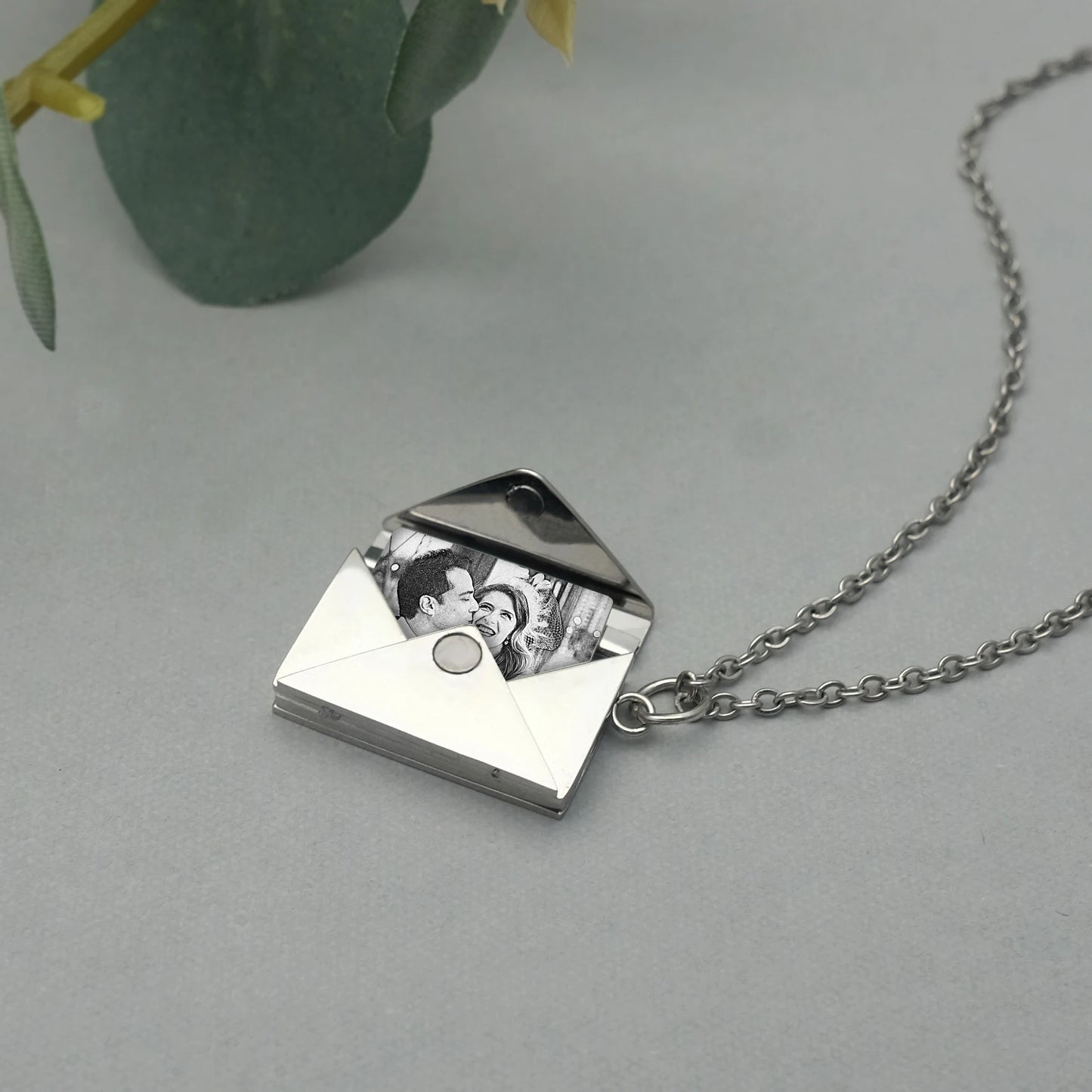 Love Letter Envelope Pendant│Personalized Photo Necklace