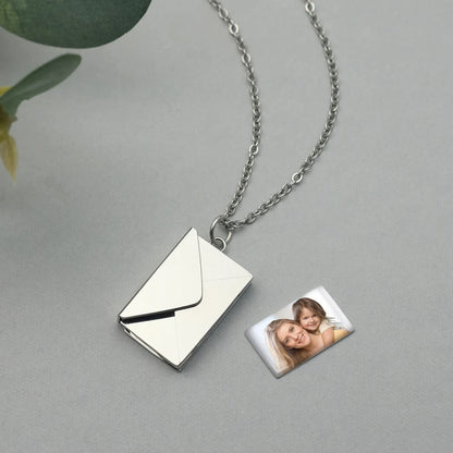 Love Letter Envelope Pendant│Personalized Photo Necklace