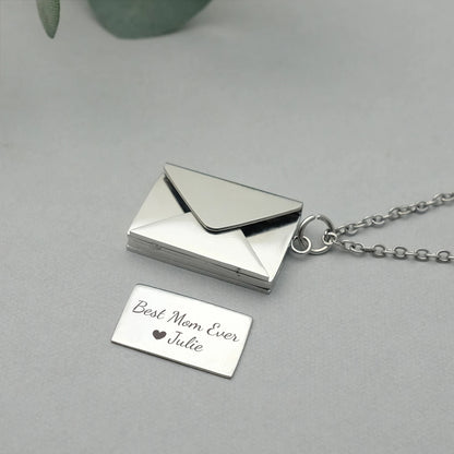 Love Letter Envelope Pendant│Personalized Photo Necklace