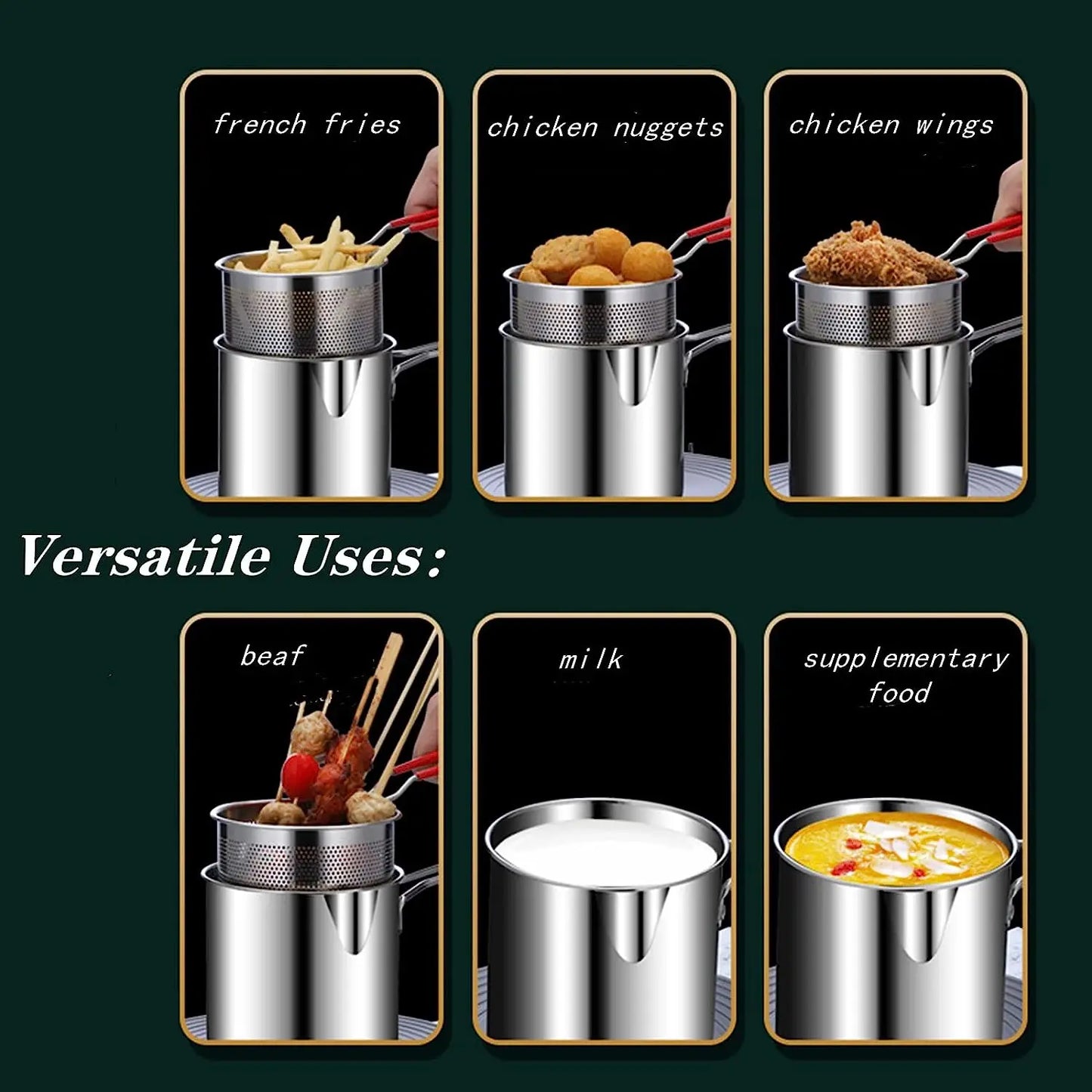 Stainless Steel Frying Pot