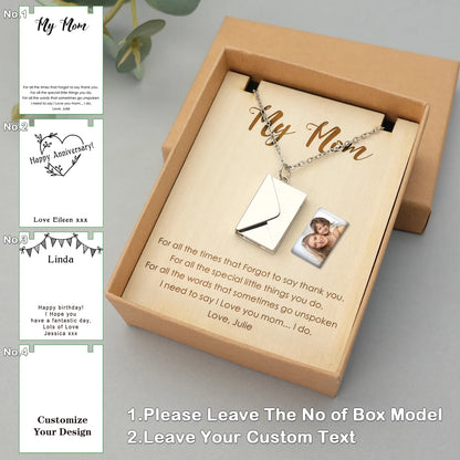 Love Letter Envelope Pendant│Personalized Photo Necklace