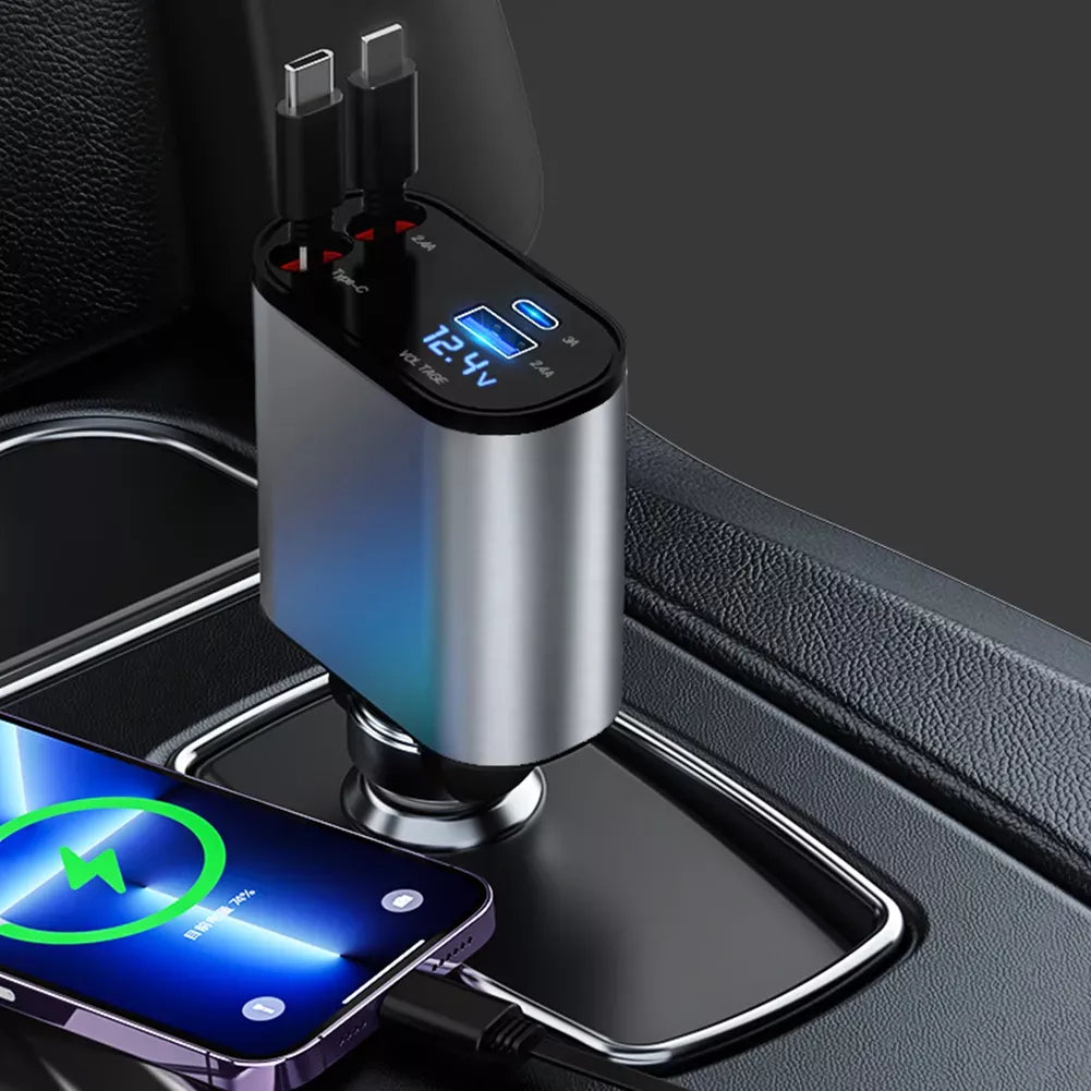 4in1 Fast USB Car Phone Charger